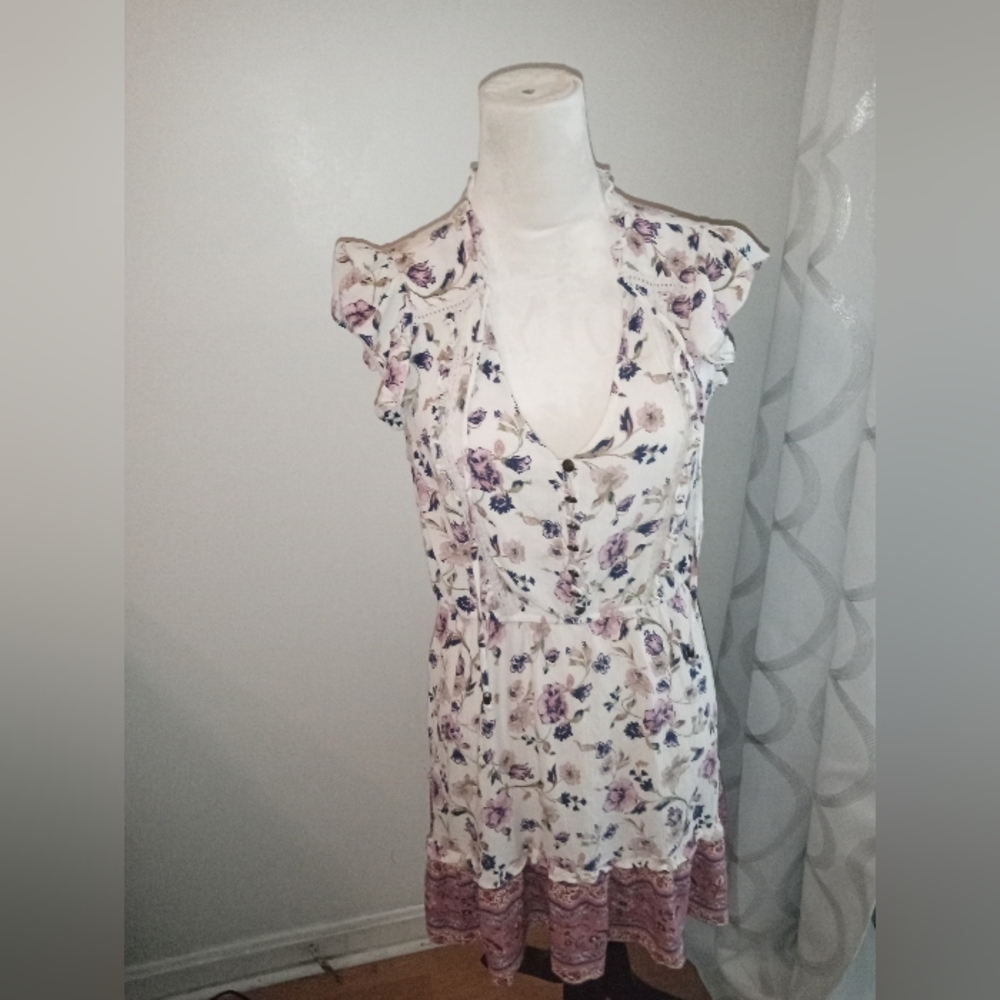 Xhiliration floral shabby chic, boho dress - Picture 3 of 10